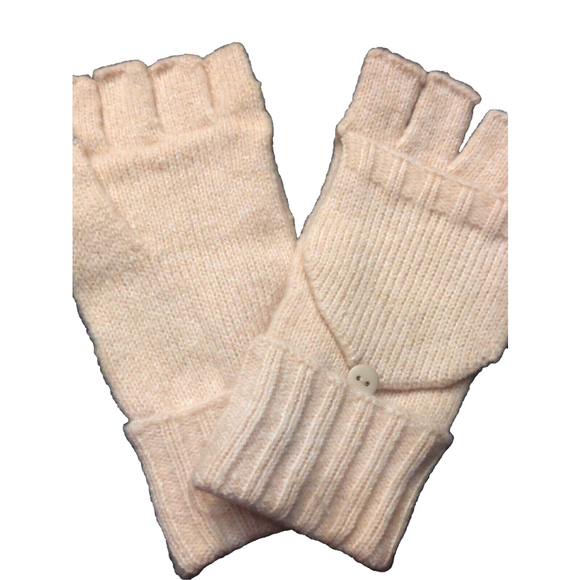 On 34th Wide-Ribbed Pop-Top Oat/Beige Knit Gloves Sz One Size NWT - Picture 8 of 11